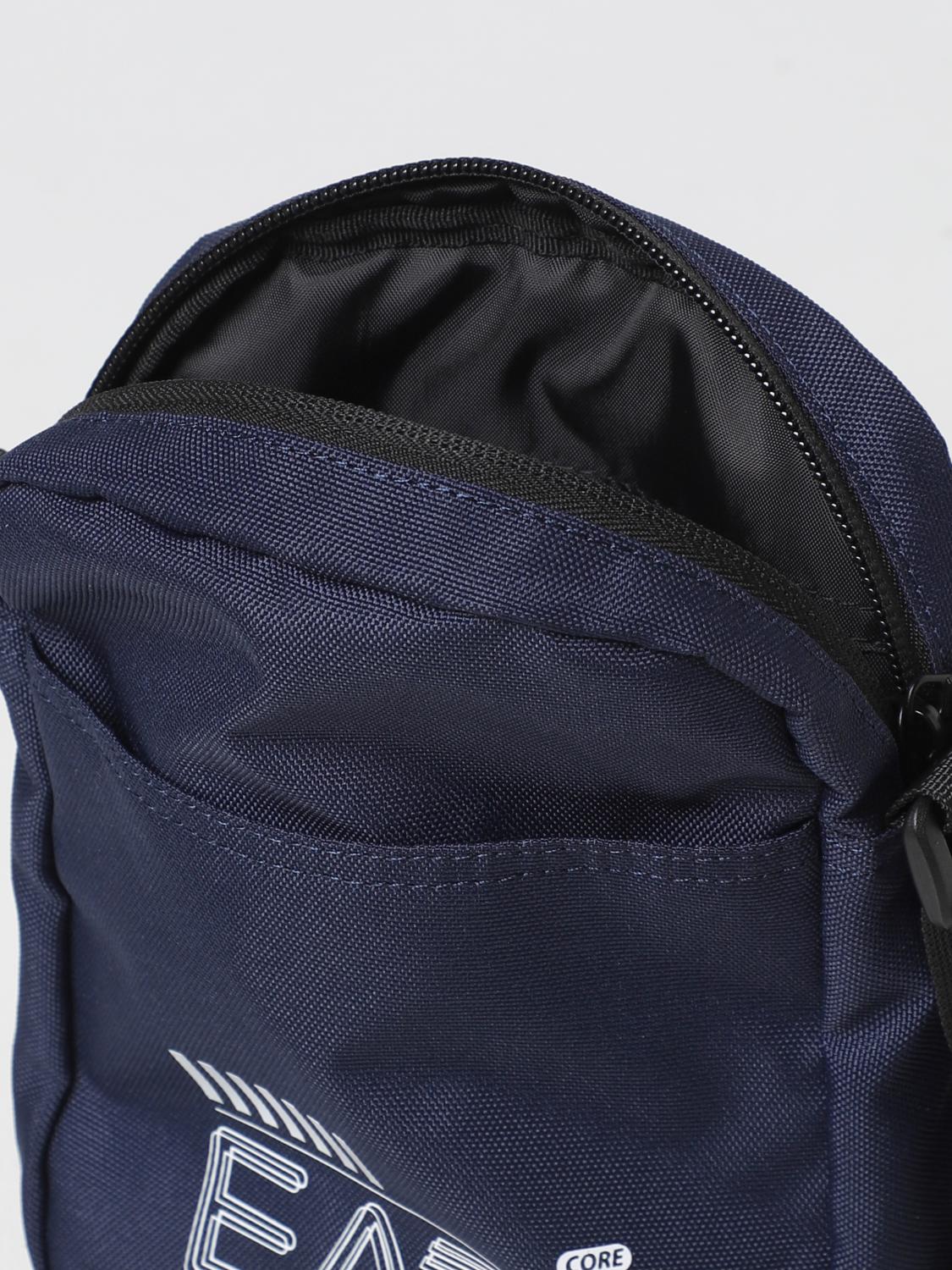 EA7 BORSA A TRACOLLA: Borsello a tracolla in poliestere con logo ea7, Blue Navy - Img 3