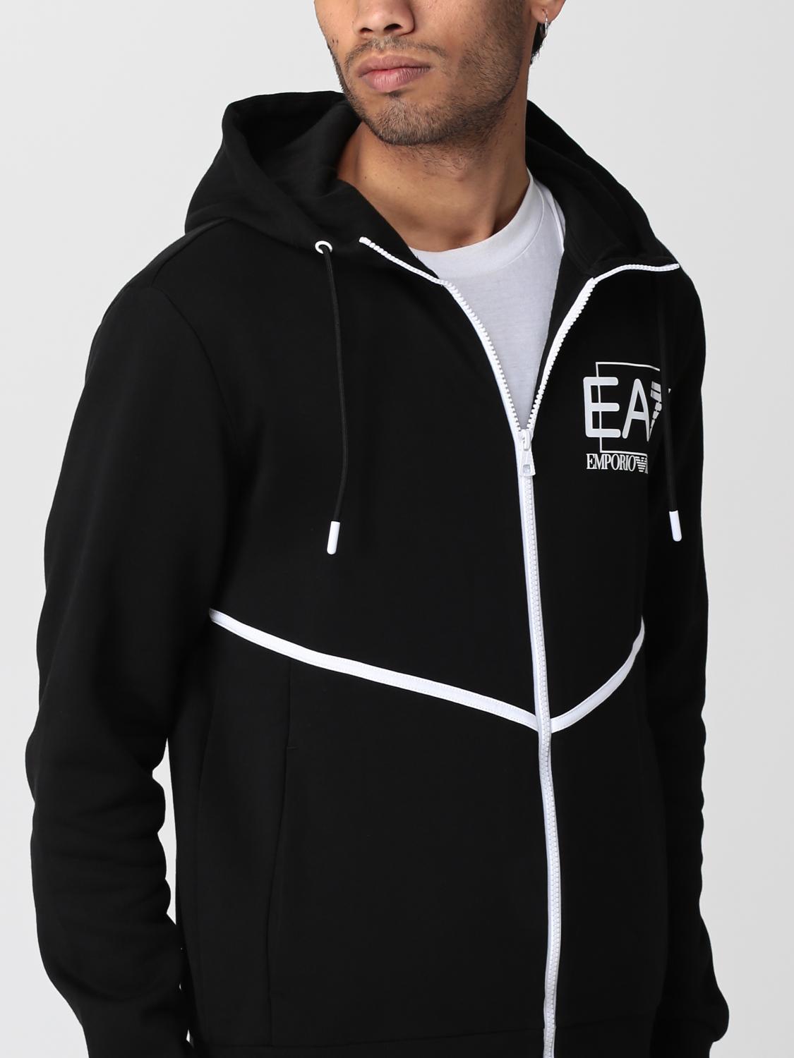 EA7 SWEAT: Sweat men Ea7, Black - Img 5