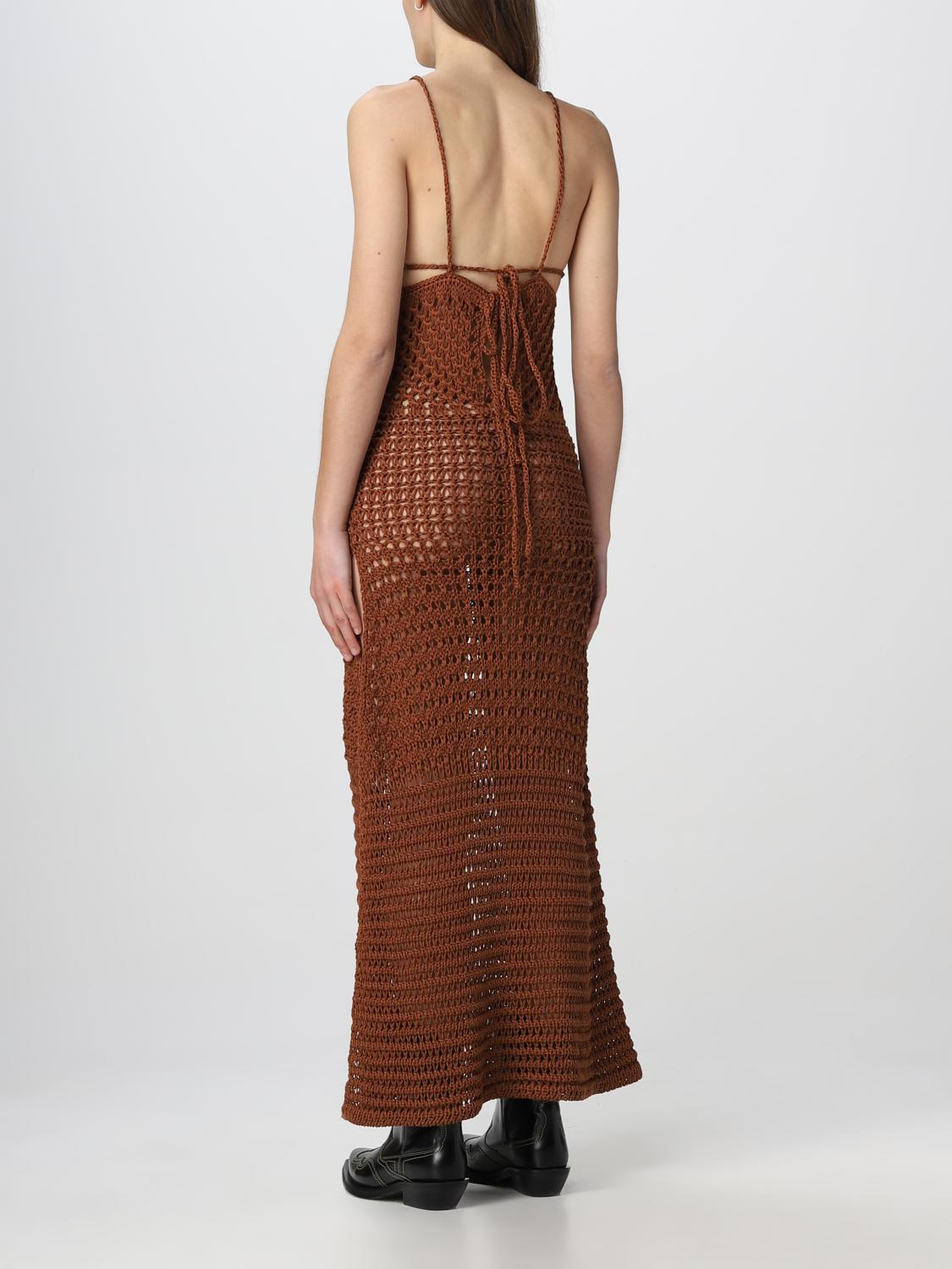 alanui crochet dress The Sound Of The Sea crochet maxi dress in beige - Alanui