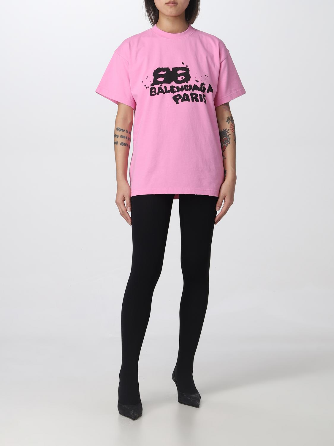 BALENCIAGA：Tシャツ レディース - ピンク | GIGLIO.COMオンラインの