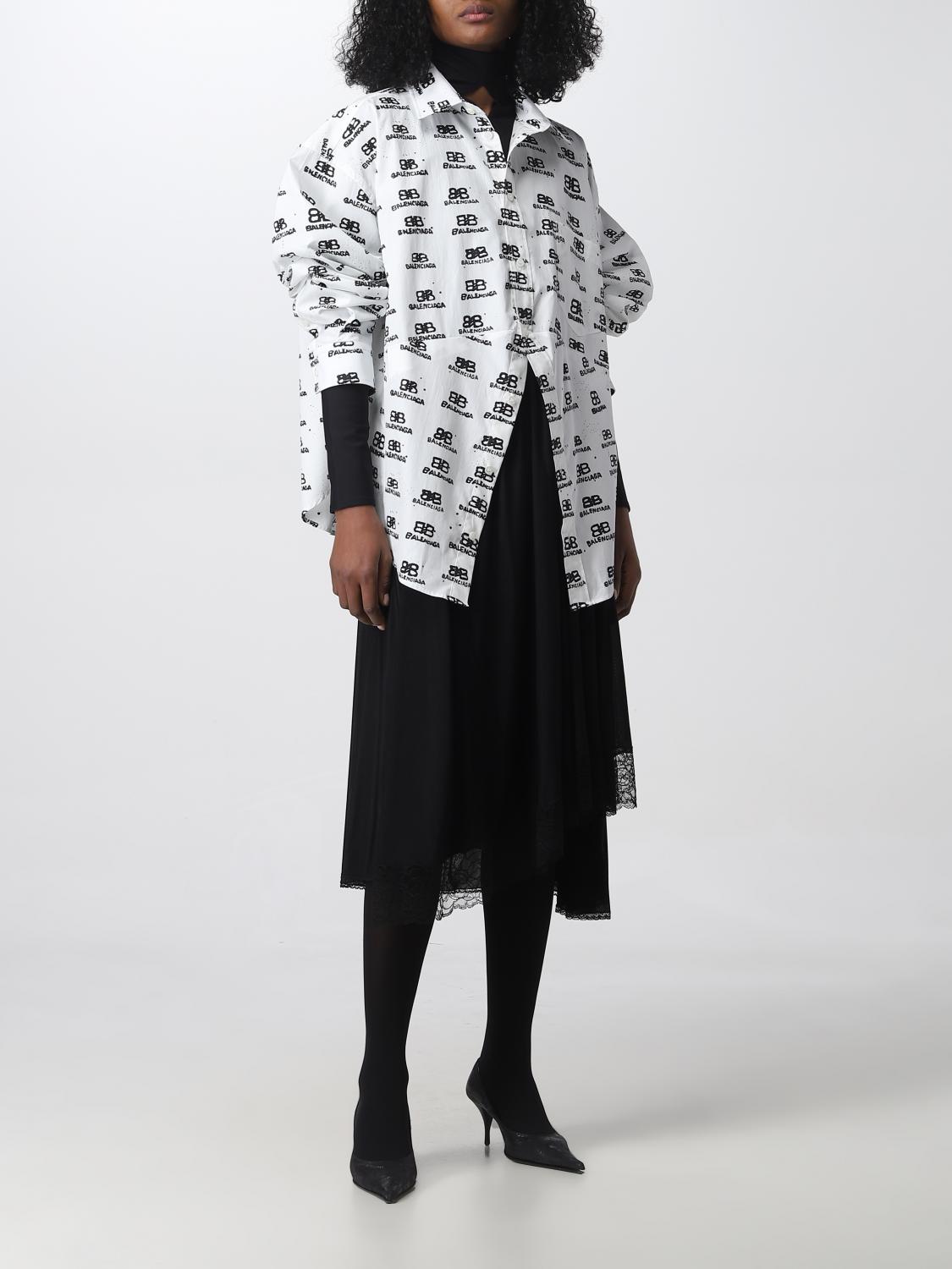 BALENCIAGA CAMISA: Top mujer Balenciaga, Blanco - Img 2
