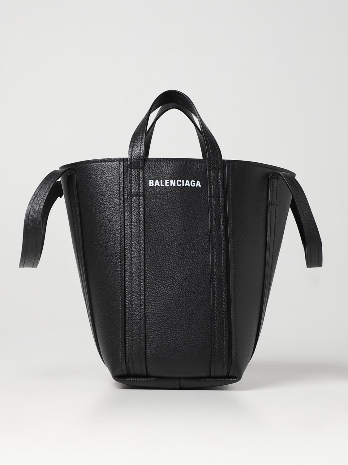 BALENCIAGA SHOULDER BAG: Balenciaga Everyday 2.0 North-South bag in grained leather, Black - Img 1