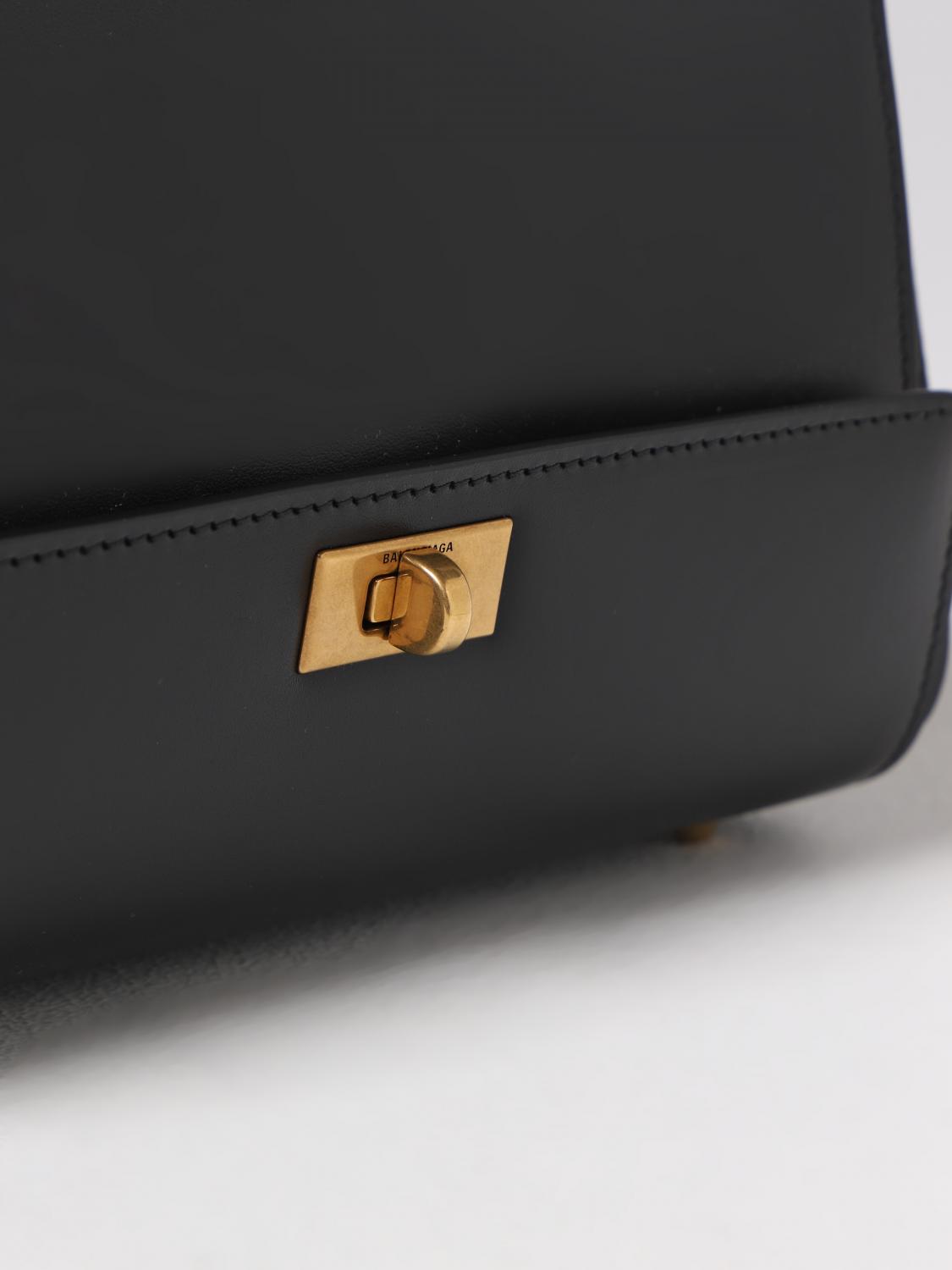 Balenciaga Money bag in leather - Black | 722047210M7 | GIGLIO.COM