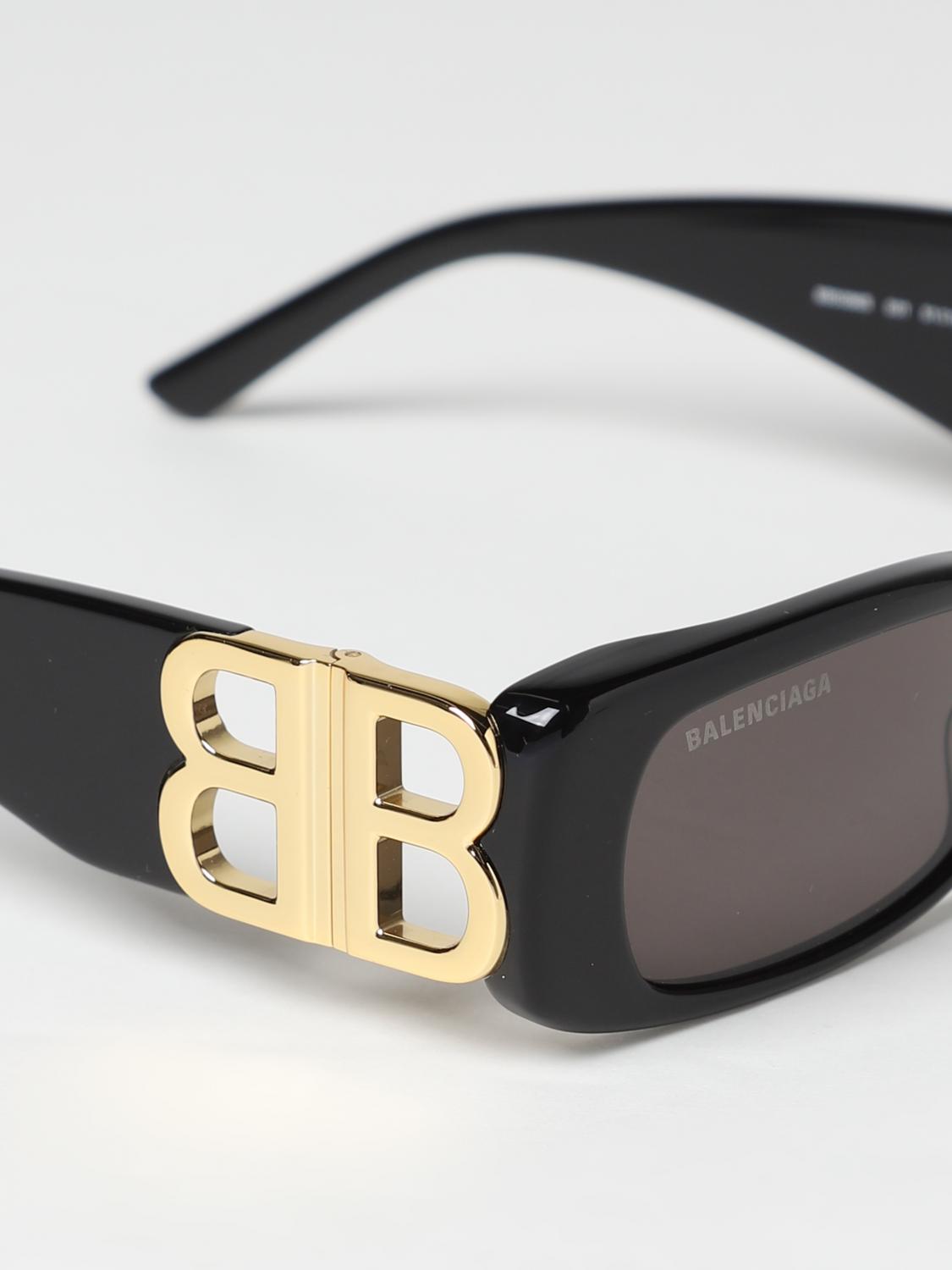 BALENCIAGA SUNGLASSES: Balenciaga Dynasty Rectangle sunglasses in acetate, Black - Img 4