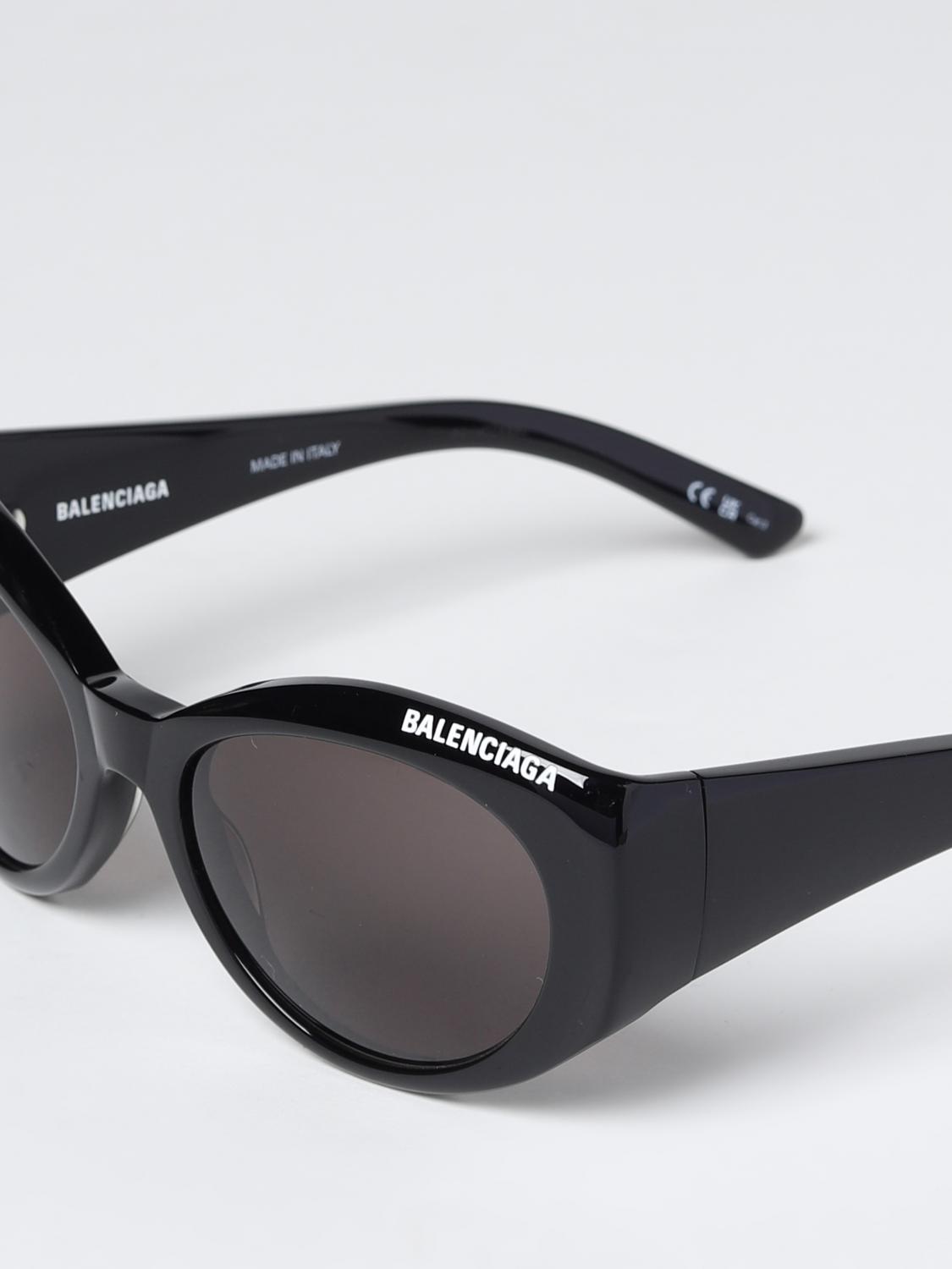 BALENCIAGA SUNGLASSES: Balenciaga Cat-Eye Framed sunglasses in acetate, Black - Img 4
