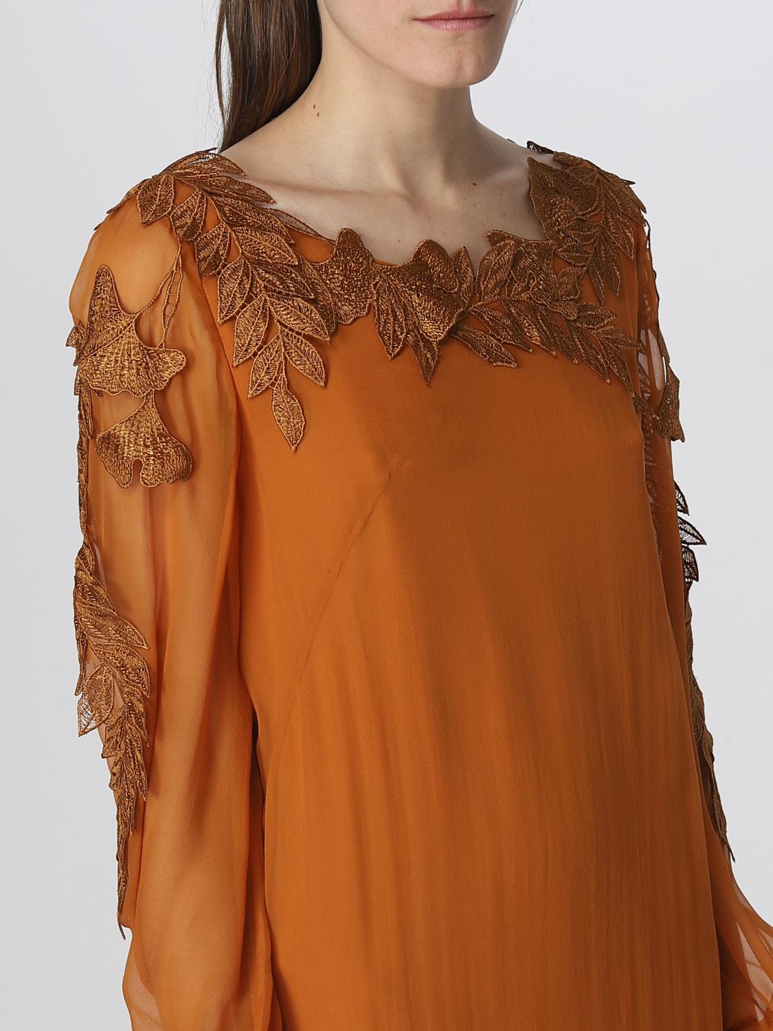 alberta ferretti orange dress Dress woman Alberta Ferretti