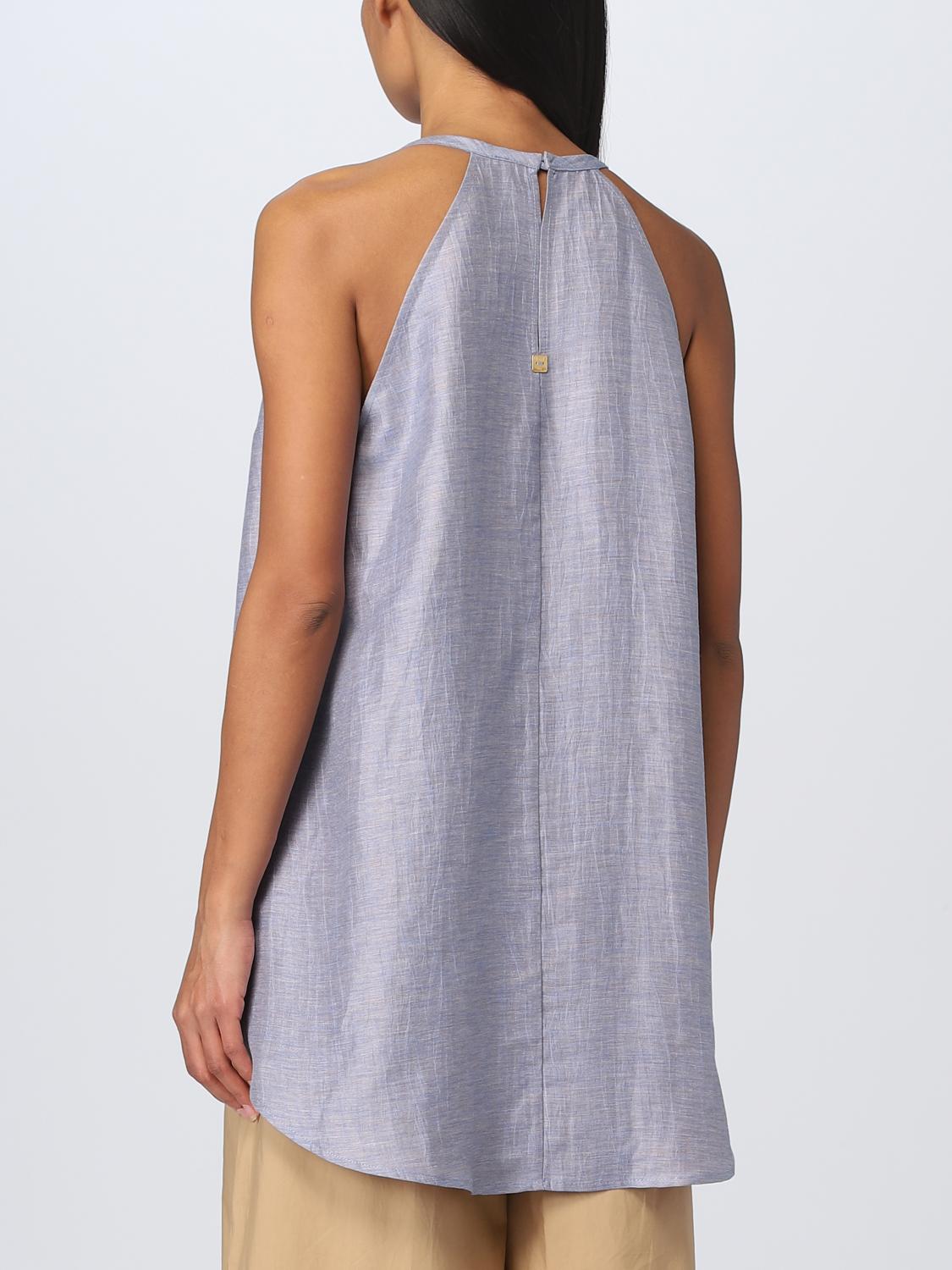 MANILA GRACE TOP: Top Manila Grace in lino, Beige - Img 2
