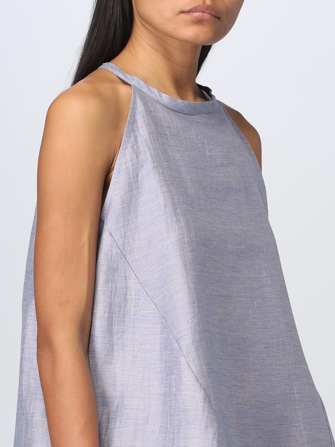 MANILA GRACE TOP: Top Manila Grace in lino, Beige - Img 3