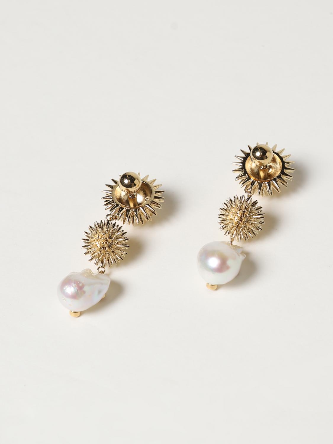 DEL CORE GIOIELLO: Orecchini Sea Urcin Pearl Del Core in ottone, Oro - Img 2