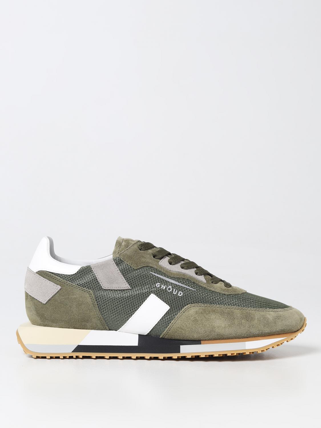 GHOUD SNEAKERS: Sneakers Rush Low Ghoud in suede e mesh, Verde - Img 1