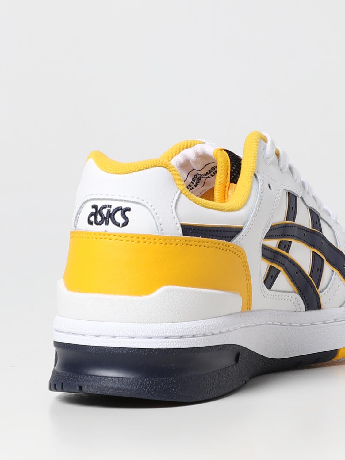 ASICS SNEAKERS: Sneakers EX89 Asics in pelle sintetica, Giallo - Img 3