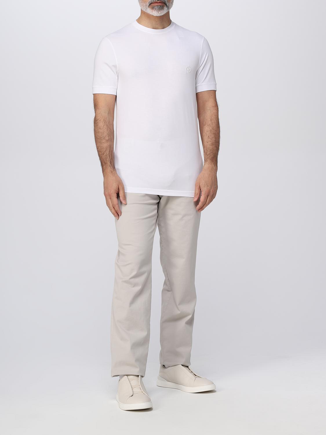Giorgio Armani Viscose Blend T-shirt - White | 3GST52SJP4Z