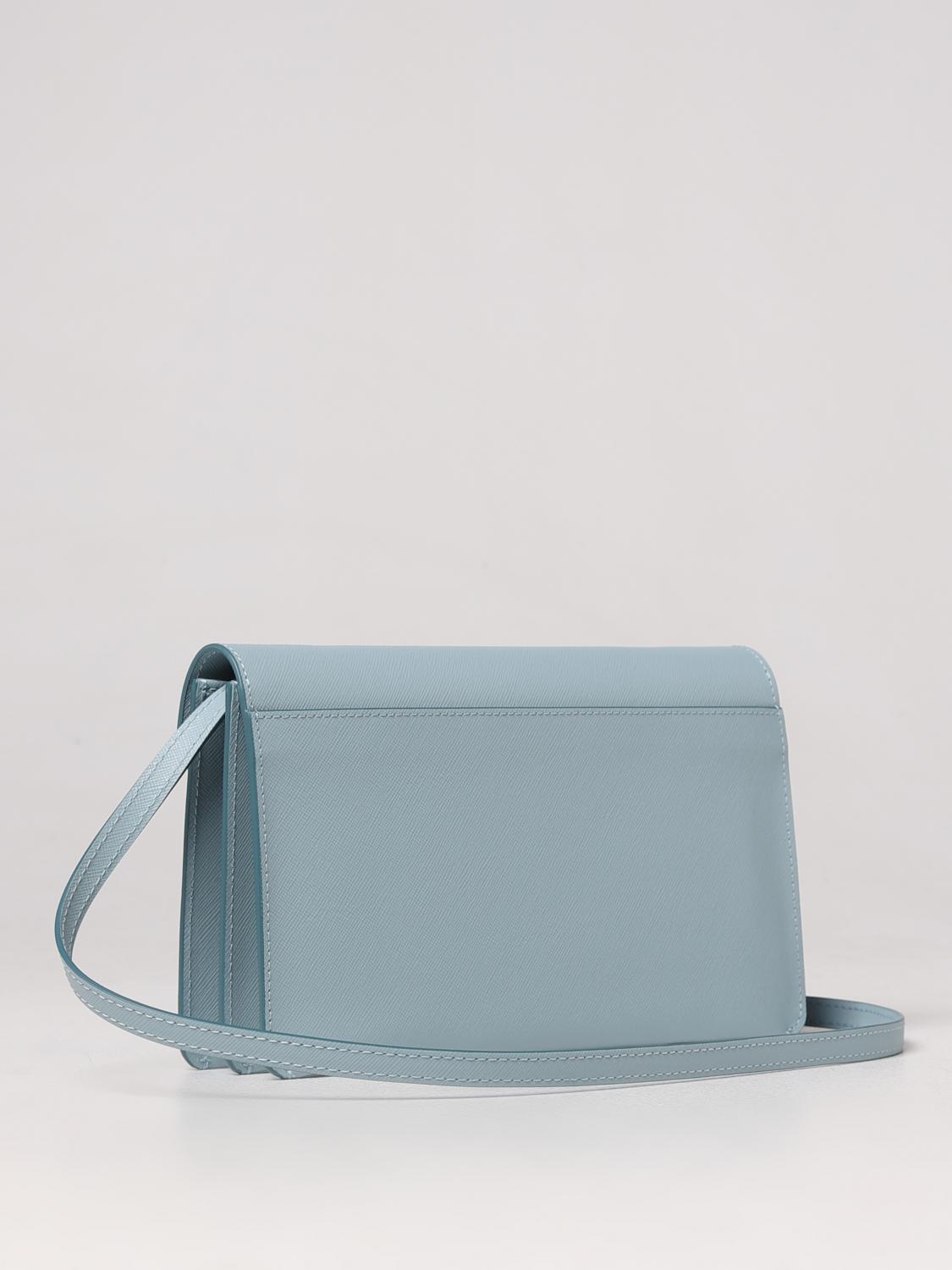 MARNI BORSA MINI: Borsa Trunk Marni in pelle saffiano, Azzurro - Img 2