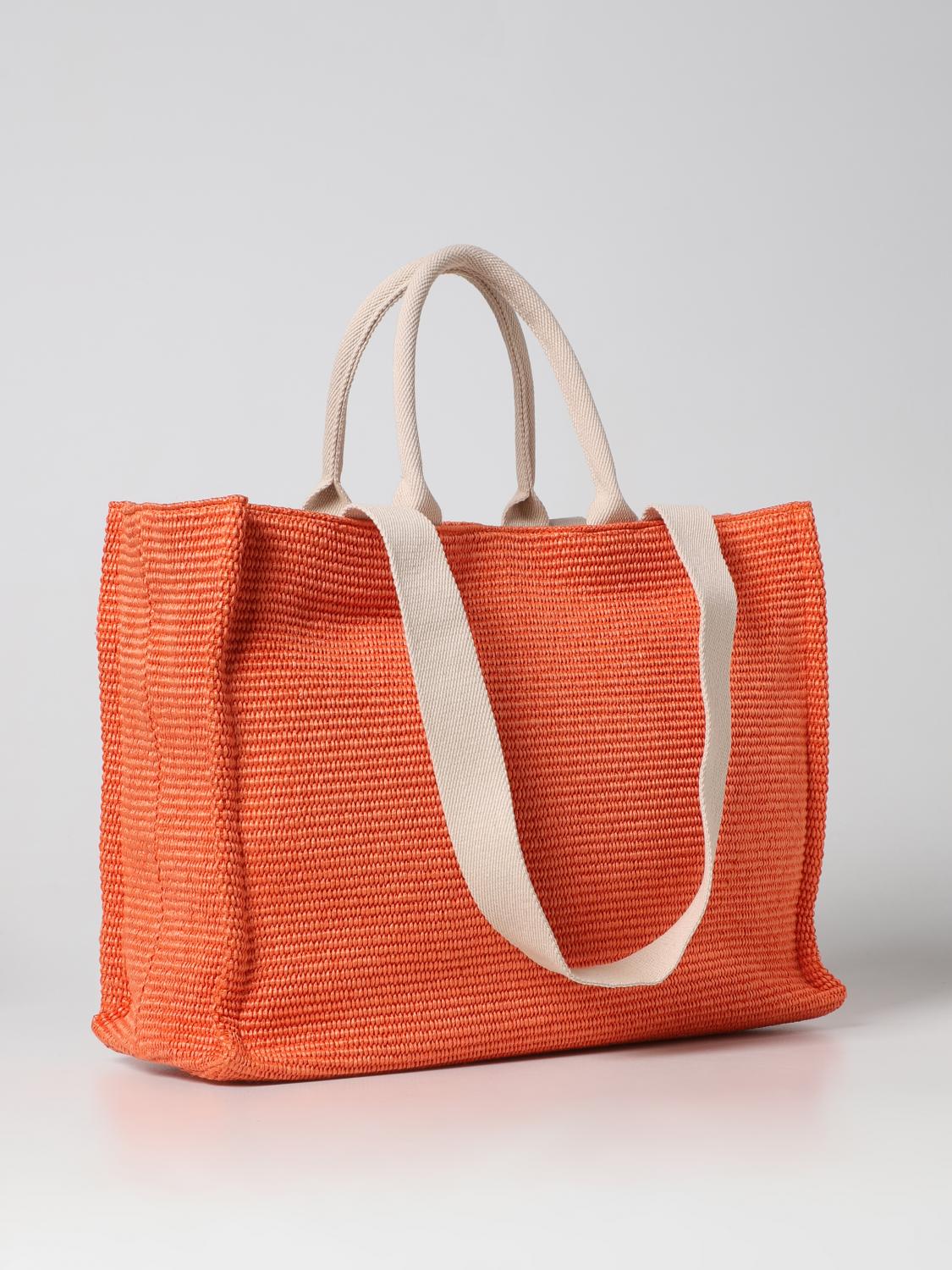 MARNI BORSA TOTE: Borsa Marni in rafia intrecciata, Arancione - Img 2