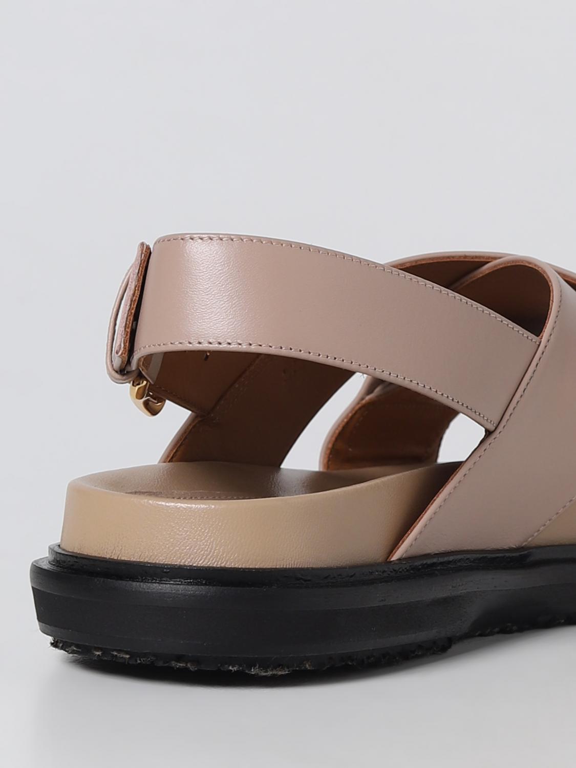 MARNI SANDALI CON TACCO: Sandalo Marni in pelle, Sabbia - Img 3