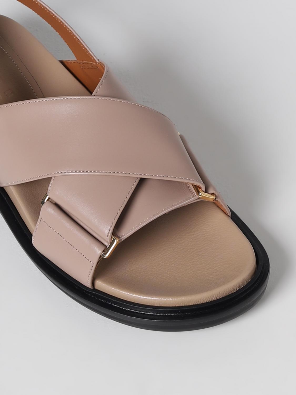 MARNI SANDALI CON TACCO: Sandalo Marni in pelle, Sabbia - Img 4