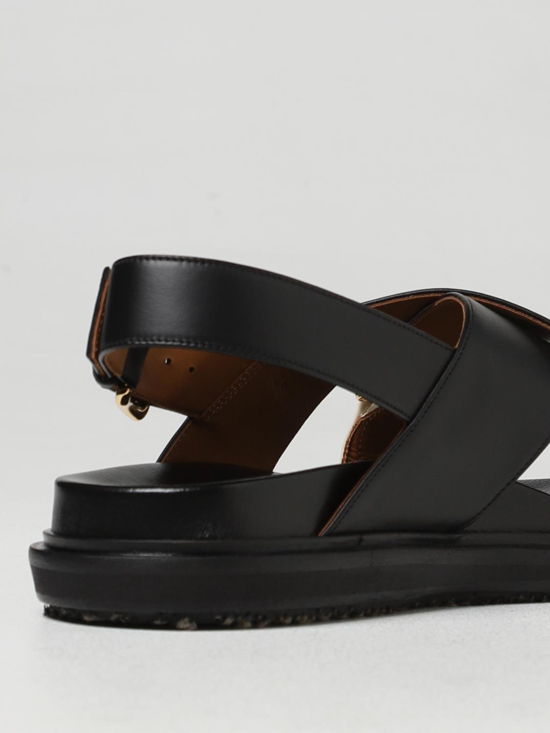 MARNI SANDALI CON TACCO: Sandalo Marni in pelle, Nero 1 - Img 3