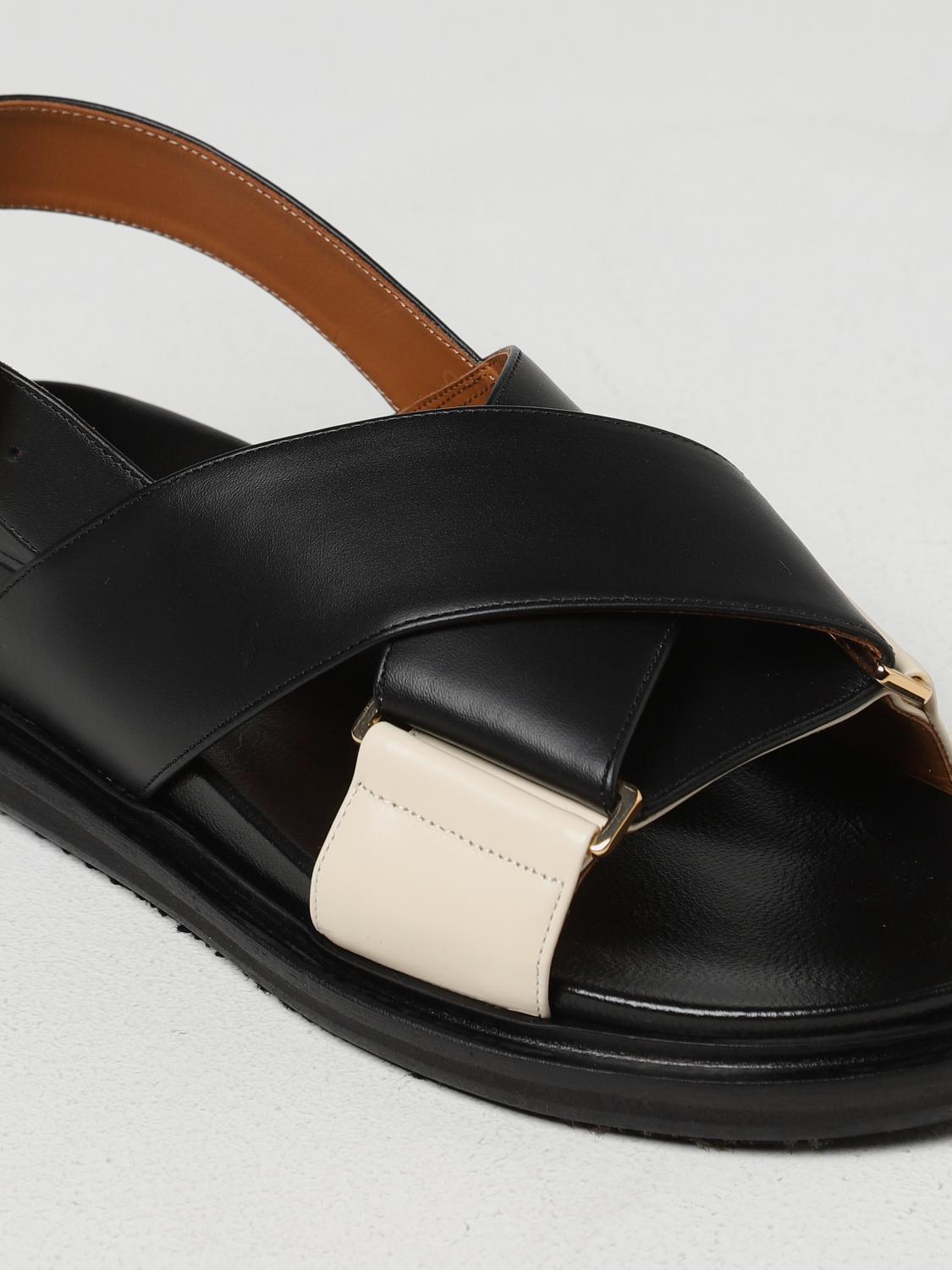 MARNI SANDALI CON TACCO: Sandalo Marni in pelle, Nero 1 - Img 4