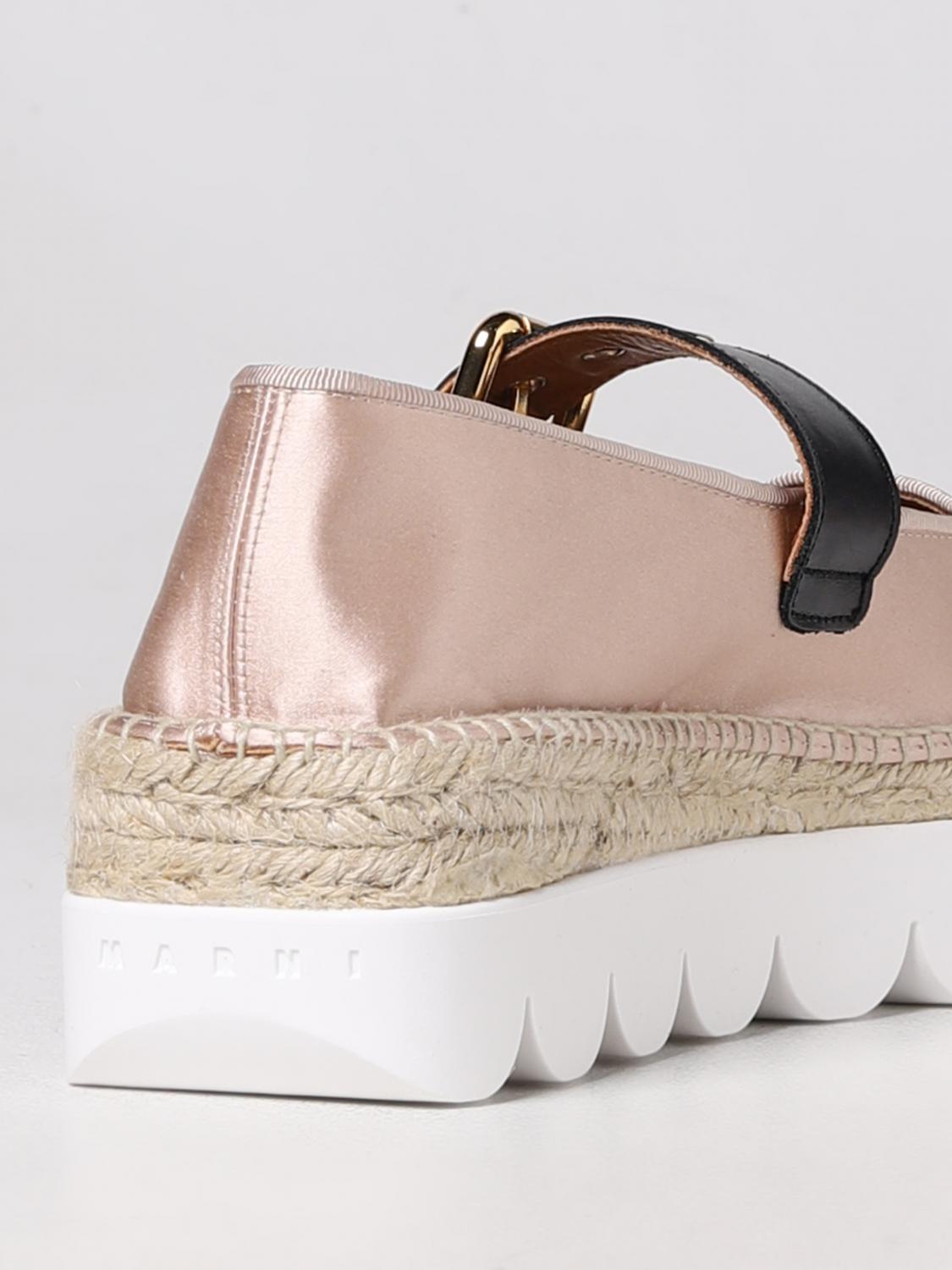 フラットシューズ MARNI Woman Espadrilles Pink MJMS006406P5125 00C24 Marni Outlet: espadrilles in canvas - Pink | Marni