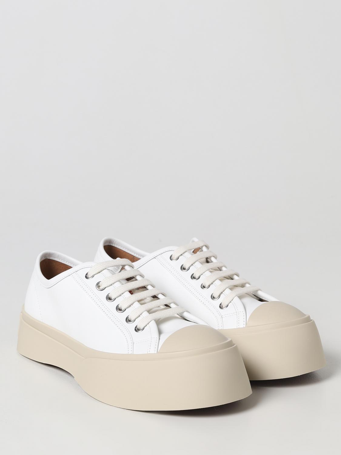 Marni Outlet: leather sneaker - White | SNZW003020P2722 | GIGLIO.COM
