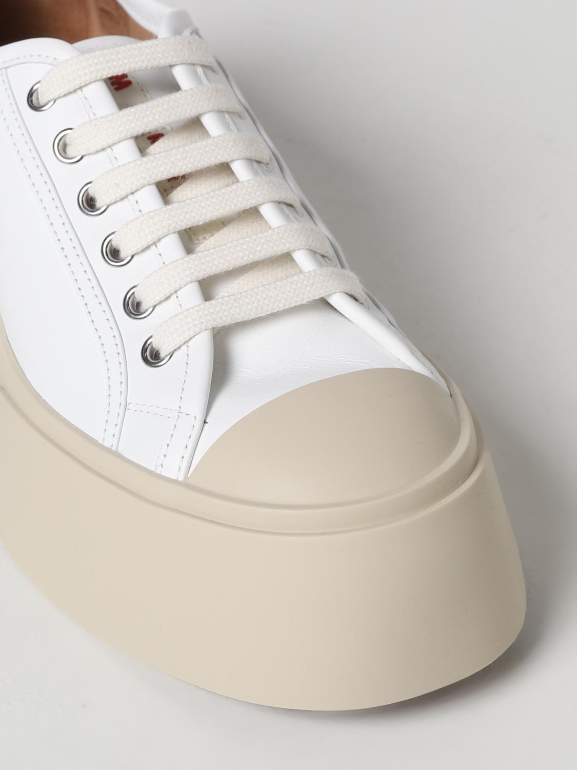 Marni Outlet: leather sneaker - White | SNZW003020P2722 | GIGLIO.COM