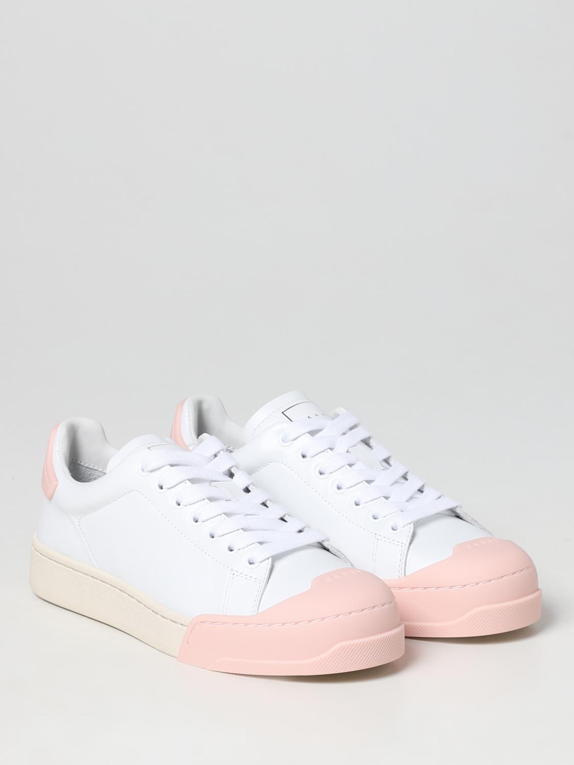 Marni Dada Bumper sneakers in leather - White | SNZW013801P5249
