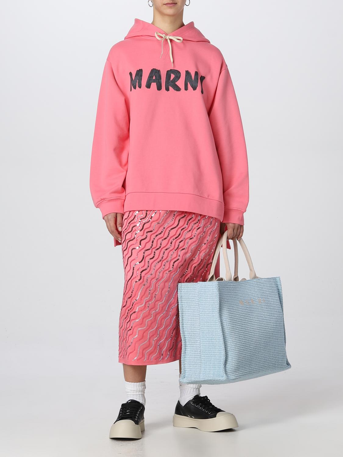 MARNI: sweatshirt in cotton - Pink | Marni sweatshirt