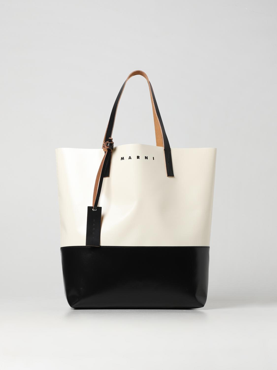 MARNI BORSA: Borsa Tribeca Marni in PVC, Bianco - Img 1