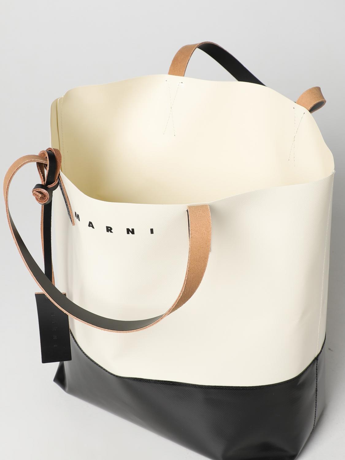 MARNI BORSA: Borsa Tribeca Marni in PVC, Bianco - Img 5