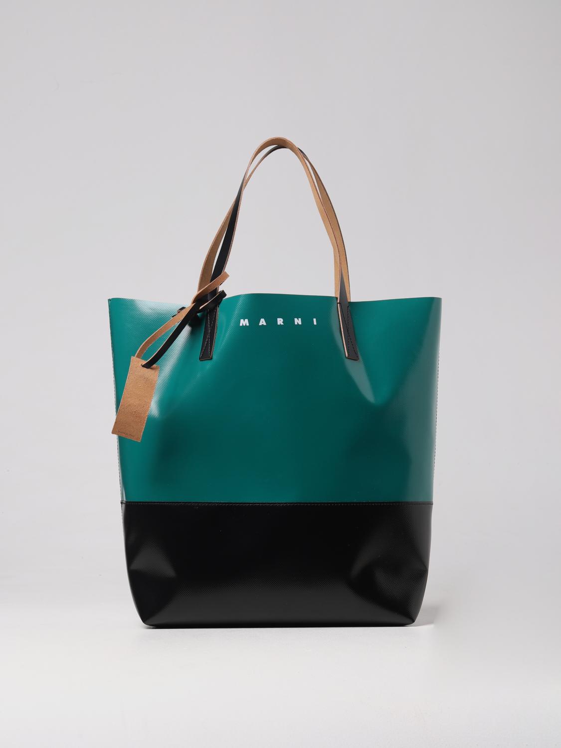 MARNI BORSA: Borsa Tribeca Marni in PVC, Verde - Img 1