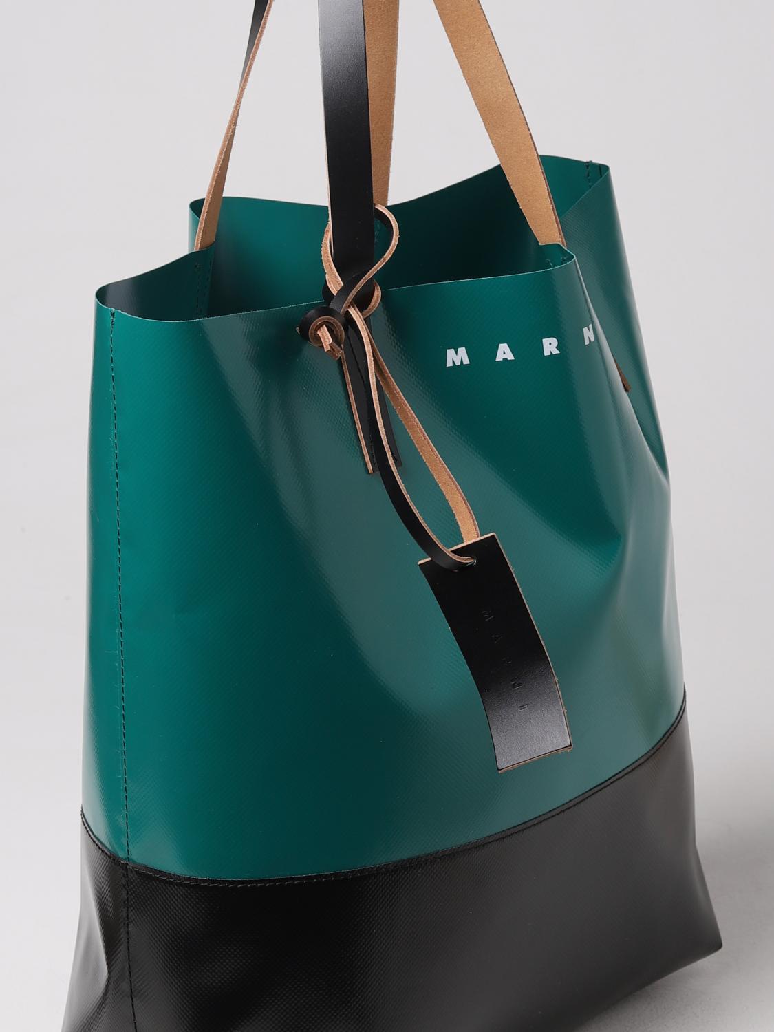 MARNI BORSA: Borsa Tribeca Marni in PVC, Verde - Img 4