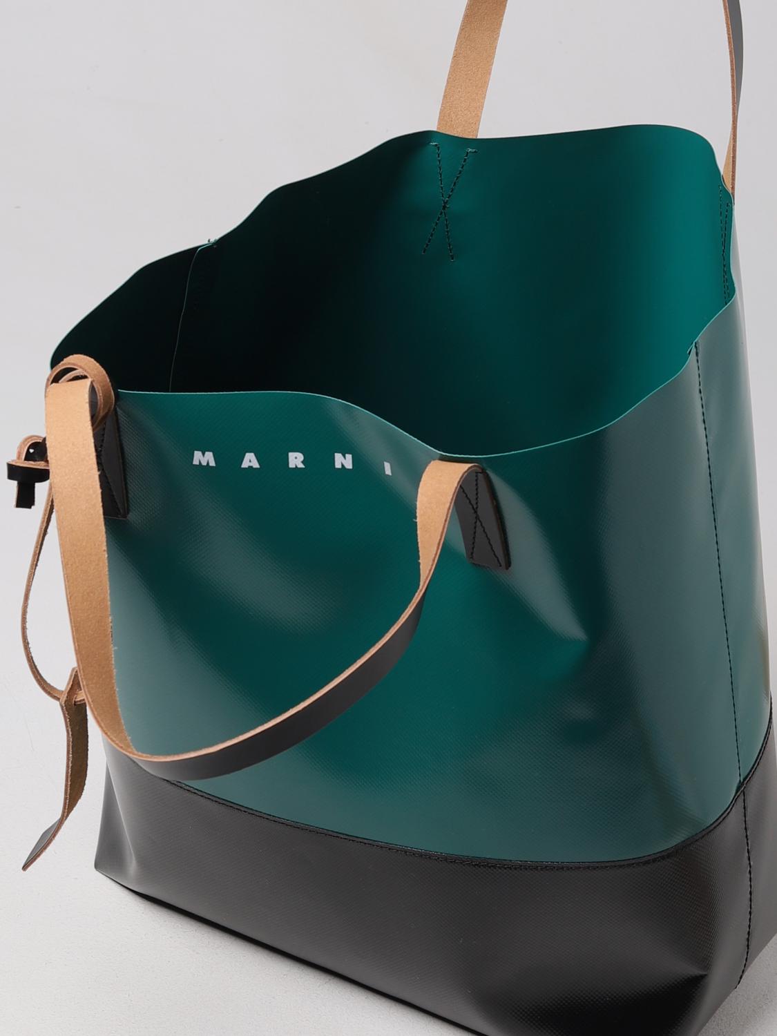 MARNI BORSA: Borsa Tribeca Marni in PVC, Verde - Img 5