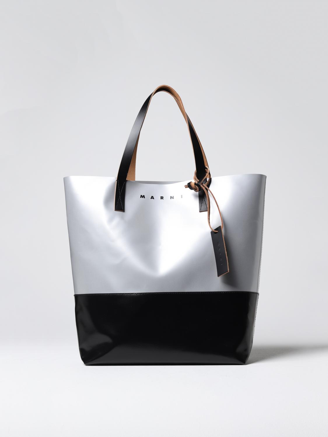 MARNI BORSA: Borsa Tribeca Marni in PVC, Argento - Img 1
