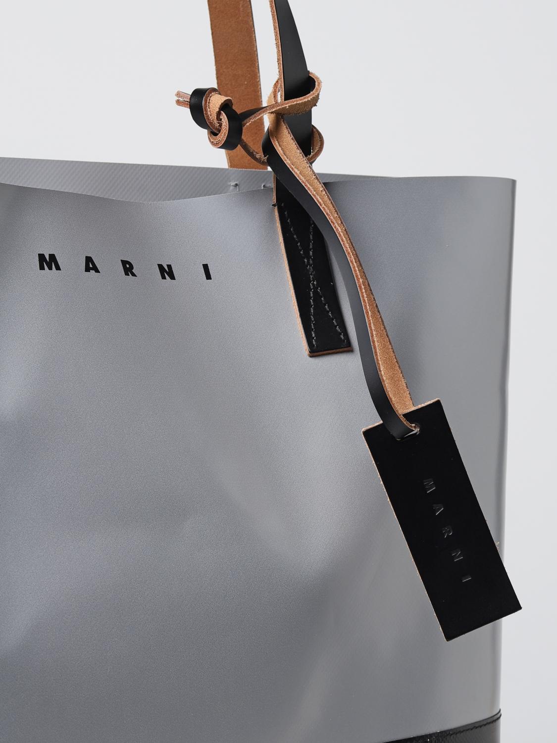 MARNI BORSA: Borsa Tribeca Marni in PVC, Argento - Img 3