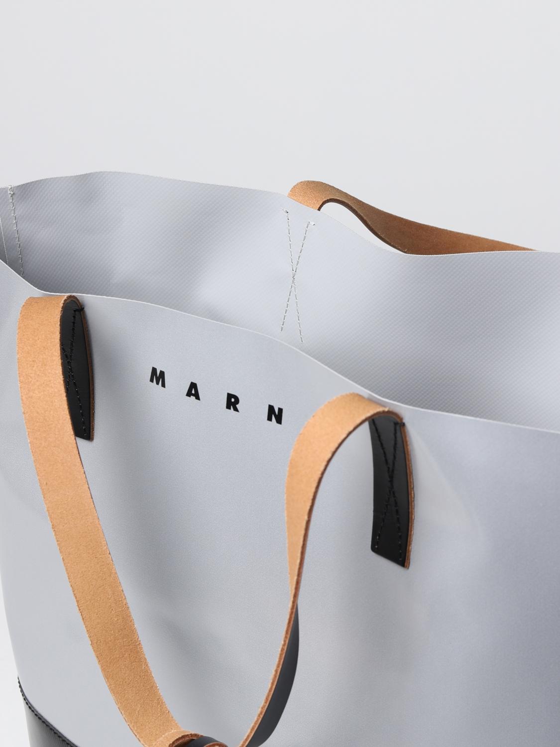 MARNI BORSA: Borsa Tribeca Marni in PVC, Argento - Img 4