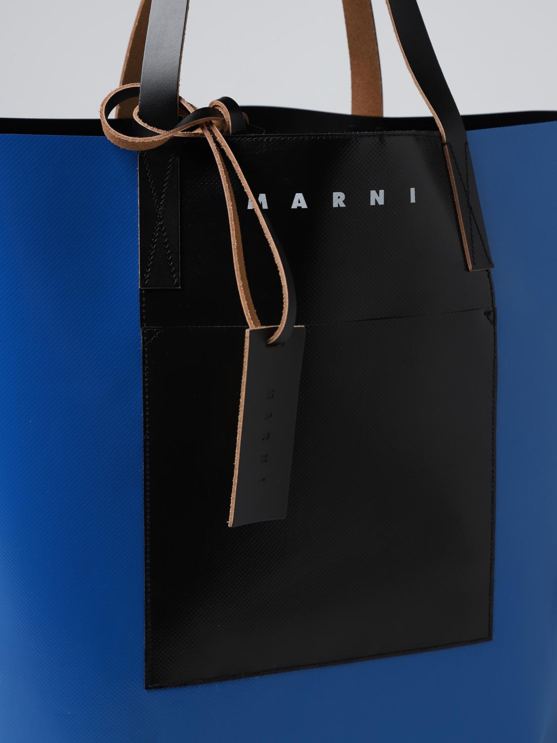 MARNI BORSA: Borsa Tribeca Marni in Pvc, Blue - Img 4