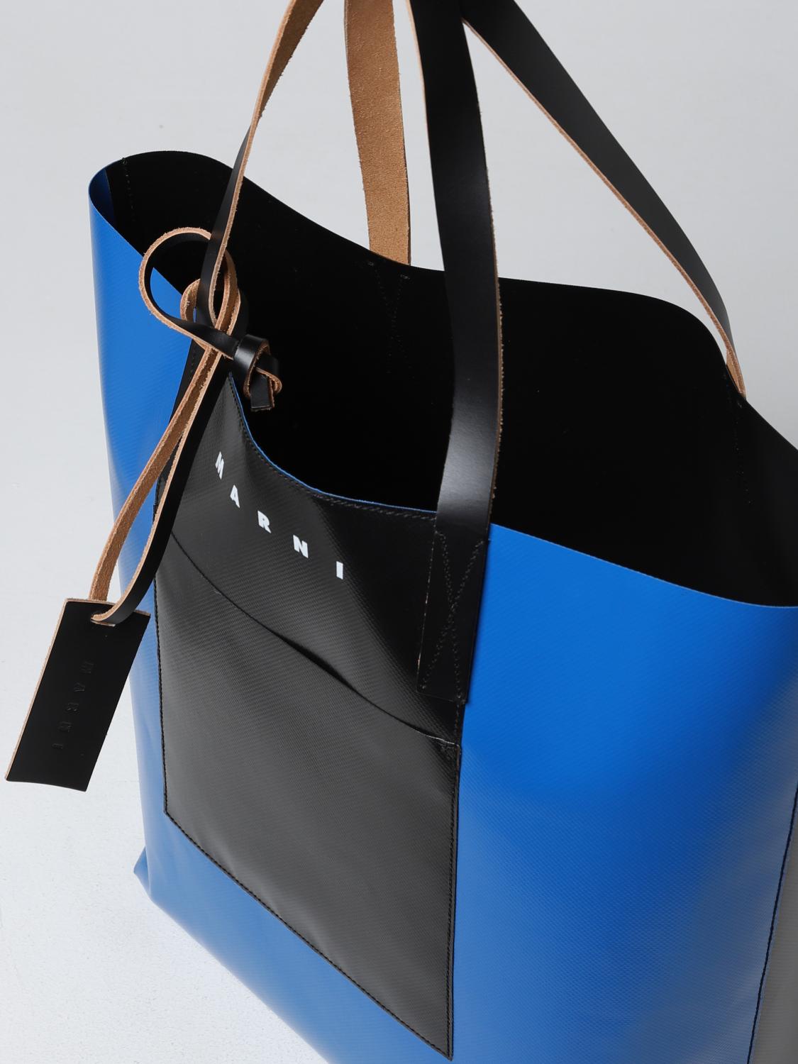 MARNI BORSA: Borsa Tribeca Marni in Pvc, Blue - Img 5