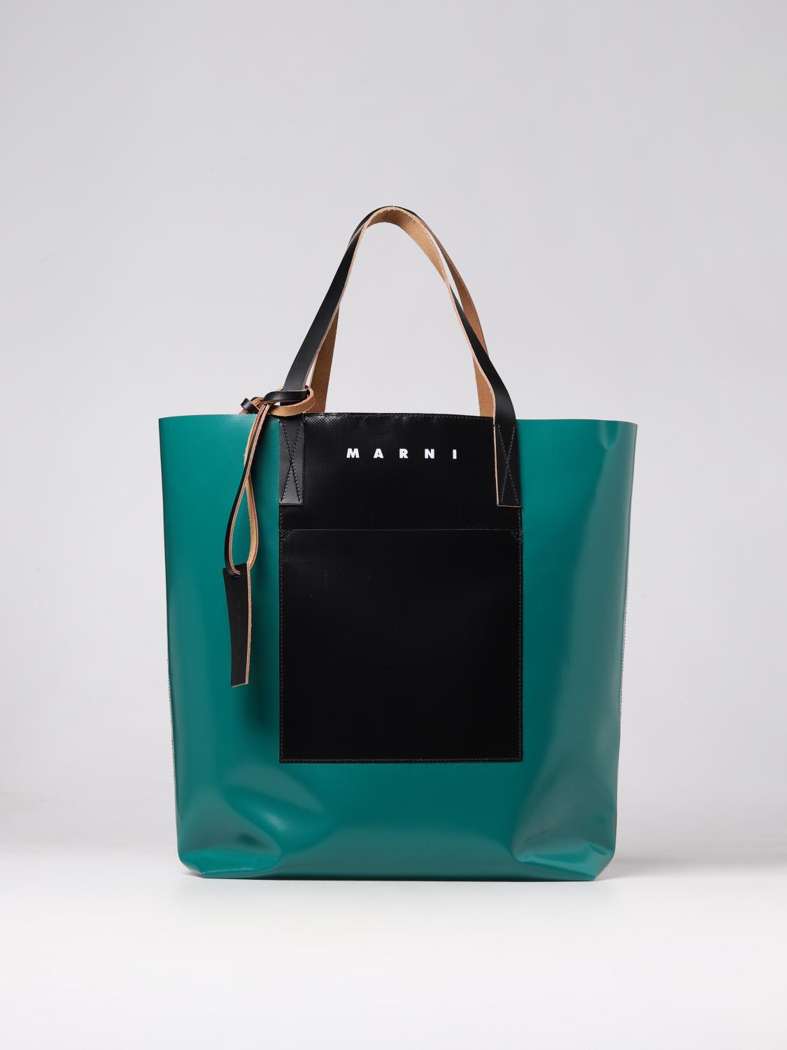MARNI BORSA: Borsa Tribeca Marni in Pvc, Verde - Img 1