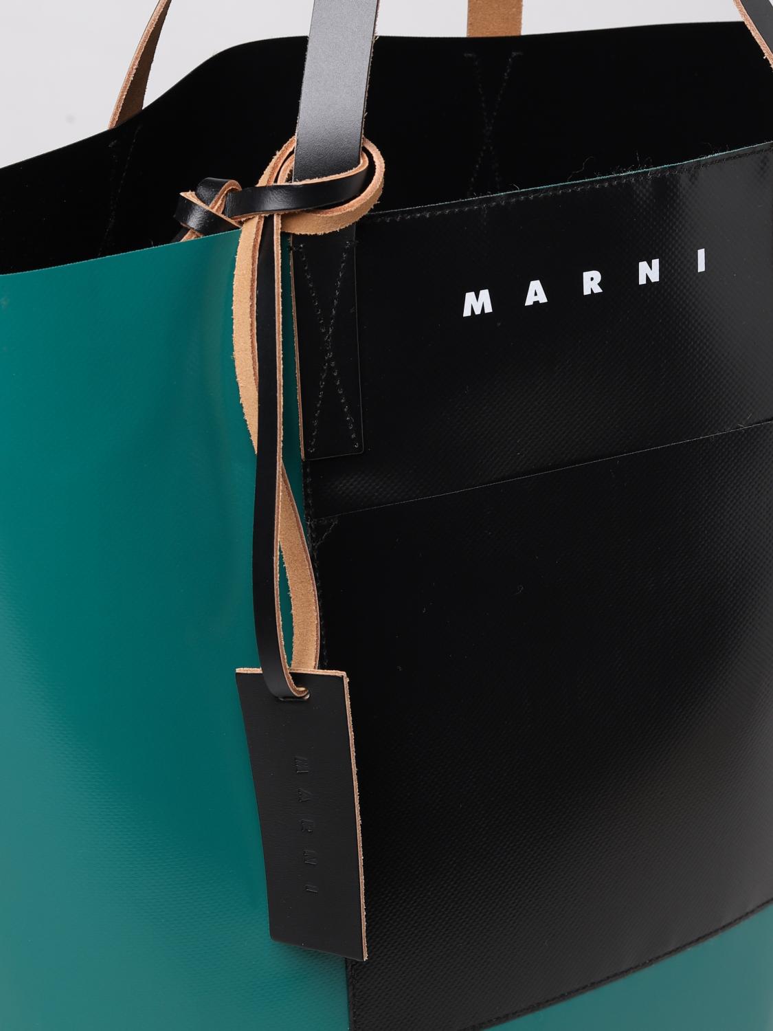 MARNI BORSA: Borsa Tribeca Marni in Pvc, Verde - Img 4