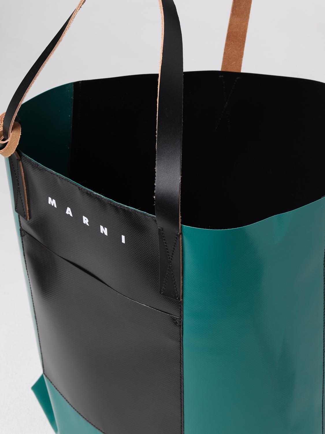 MARNI BORSA: Borsa Tribeca Marni in Pvc, Verde - Img 5