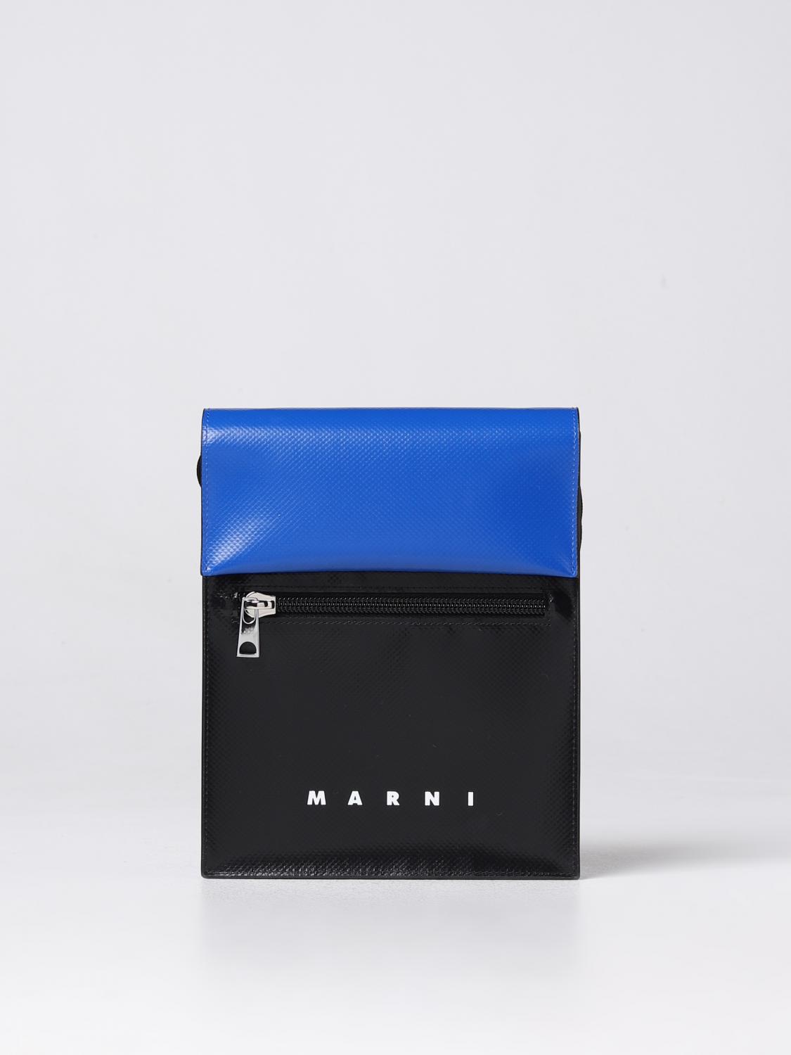 MARNI BORSA A TRACOLLA: Borsa Tribeca Marni in pvc, Nero - Img 1