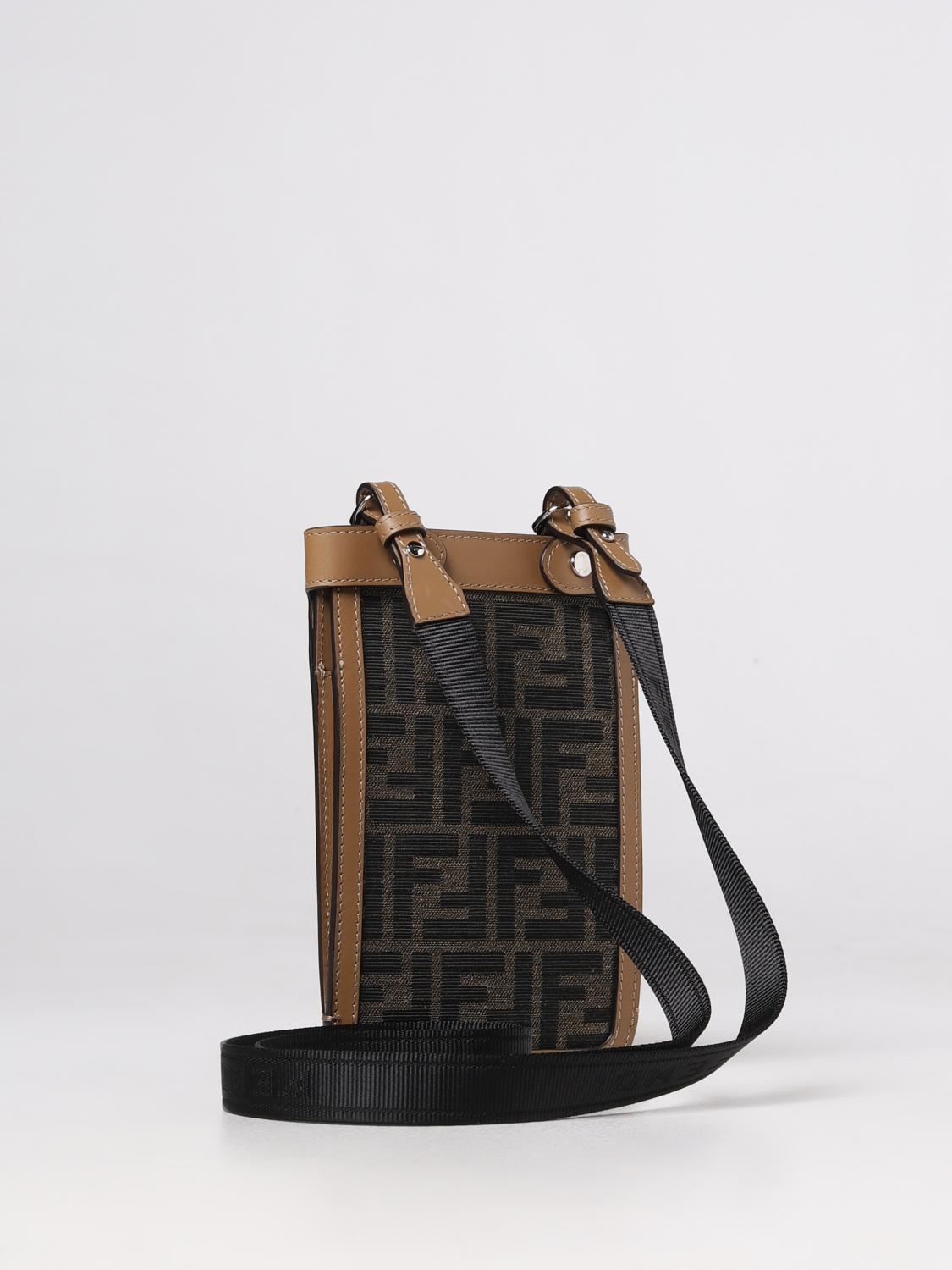 FENDI SHOULDER BAG: Fendi bag in leather and fabric, Tobacco - Img 2