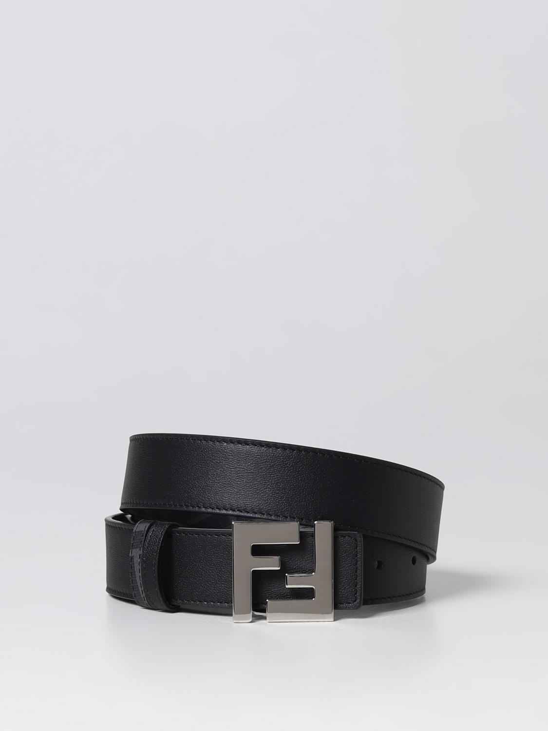 専用 Fendi Belt Authentic Fendi Dark Red/Brown Signature FF Reversible Buckle Belt