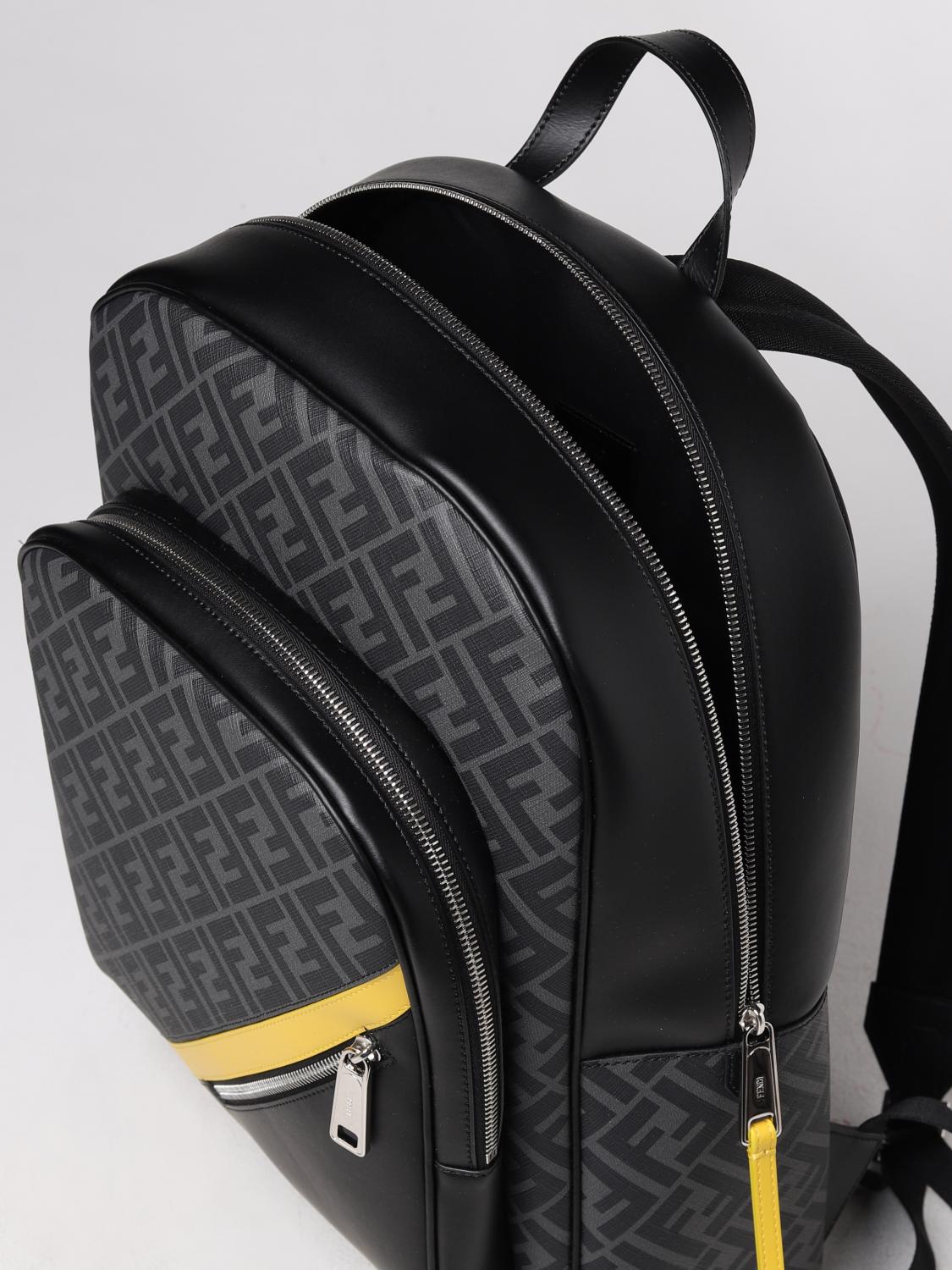 Fendi backpack in coated fabric and leather - Black  display picture 2