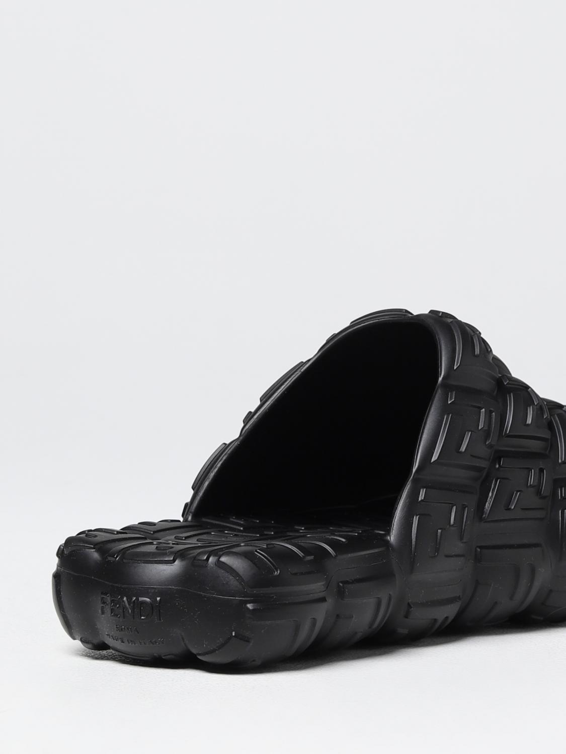 Fendi Cloud slides in rubber with all-over monogram - Black  display picture 2