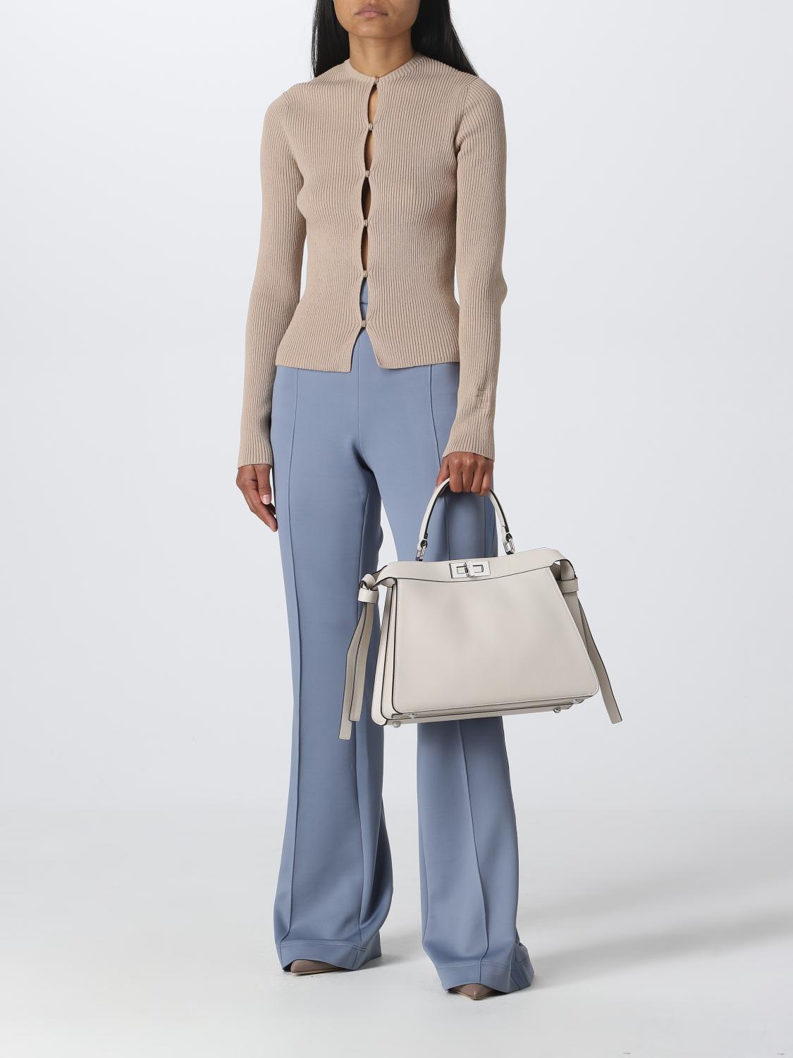 FENDI BORSA A MANO: Borsa Peakaboo Fendi in nappa, Panna - Img 2