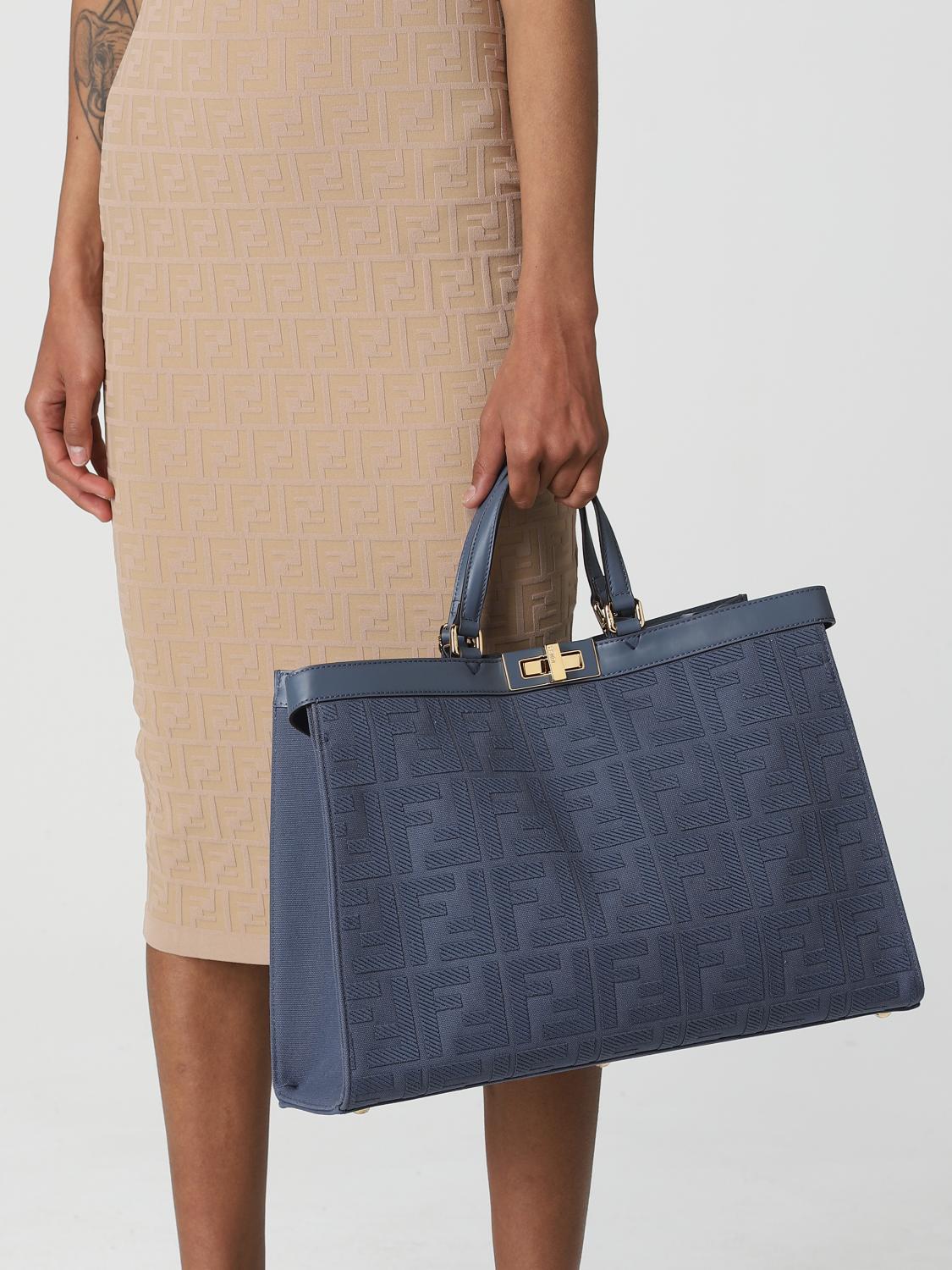 Fendi X-Tote bag in canvas with thread-embroidered FF monogram