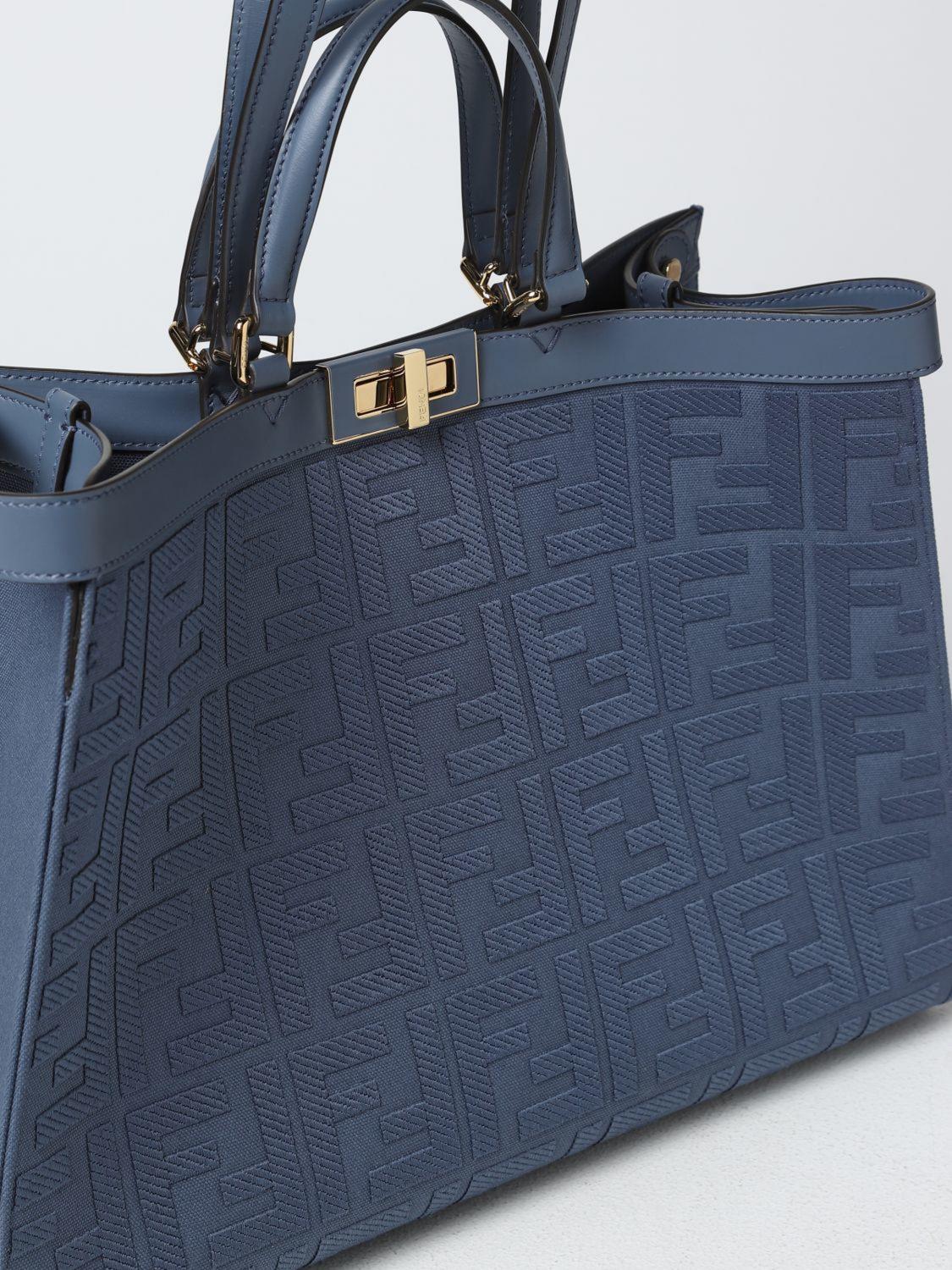 Fendi X-Tote bag in canvas with thread-embroidered FF monogram