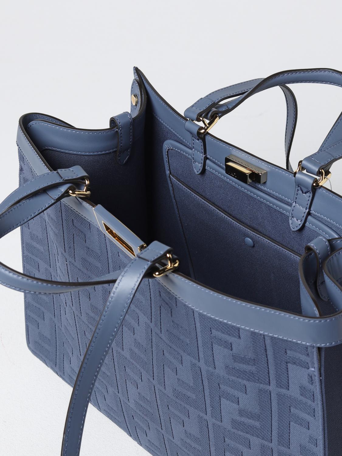 Fendi X-Tote bag in canvas with thread-embroidered FF monogram