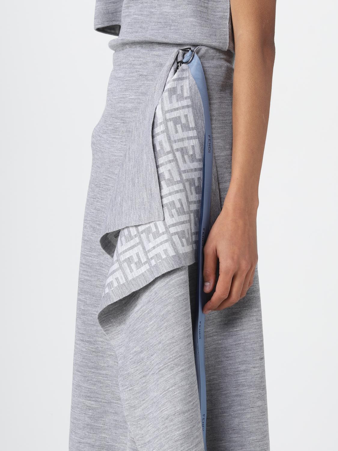 Fendi wool skirt - Grey | FZQ706ANER | GIGLIO.COM